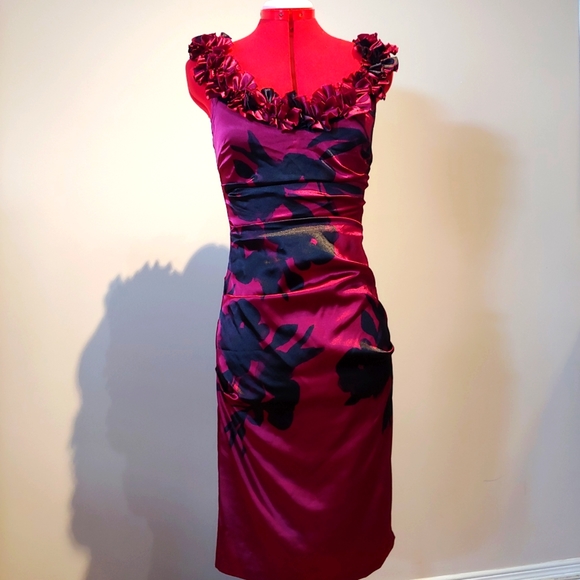 NWT Le Chateau Floral Print Cocktail Dress - Picture 1 of 9